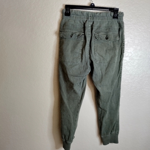 James Perse Mixed Media Pant in Alligator Washed Green Sz 1/S - Picture 7 of 10